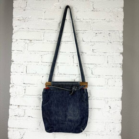 Vintage Handmade Strawberry Applique Denim Purse - Picture 4 of 7